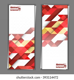 Set of banner templates with abstract background. Eps 10 Vector illustration