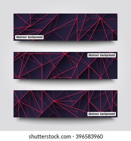 Set of banner templates with abstract background. Eps10 Vector illustration