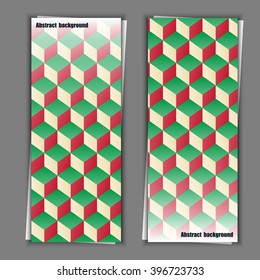 Set of banner templates with abstract background. Eps 10 Vector illustration