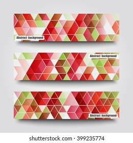 Set of banner templates with abstract background. Eps10 Vector illustration