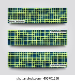 Set of banner templates with abstract background. Eps10 Vector illustration