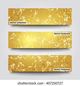 Set of banner templates with abstract background. Eps10 Vector illustration