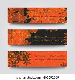 Set of banner templates with abstract background. Eps10 Vector illustration