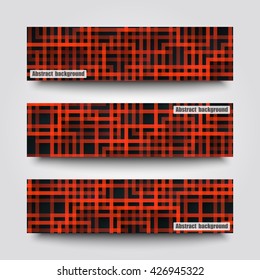 Set of banner templates with abstract background. Eps10 Vector illustration