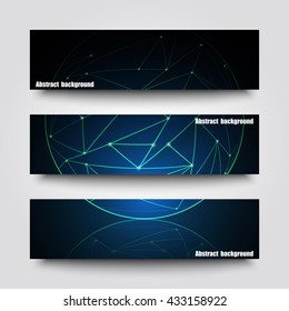 Set of banner templates with abstract background. Eps10 Vector illustration