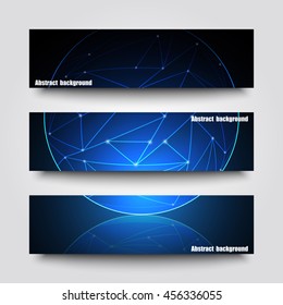 Set of banner templates with abstract background. Eps10 Vector illustration