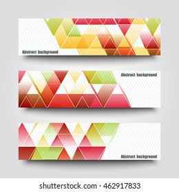 Set of banner templates with abstract background. Eps10 Vector illustration