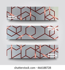 Set of banner templates with abstract background. Eps10 Vector illustration