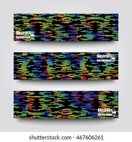 Set of banner templates with abstract background. Eps10 Vector illustration