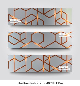 Set of banner templates with abstract background. Eps10 Vector illustration