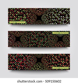 Set of banner templates with abstract background. Eps10 Vector illustration
