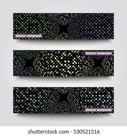 Set of banner templates with abstract background. Eps10 Vector illustration