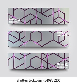 Set of banner templates with abstract background. Eps10 Vector illustration