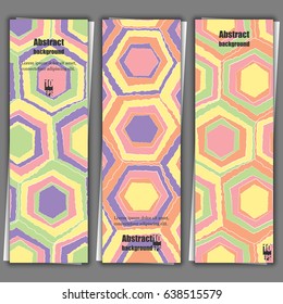 Set of banner templates with abstract background. Eps10 Vector illustration