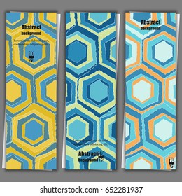 Set of banner templates with abstract background. Eps10 Vector illustration