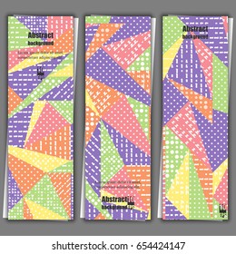 Set of banner templates with abstract background. Eps10 Vector illustration