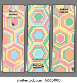Set of banner templates with abstract background. Eps10 Vector illustration