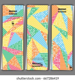 Set of banner templates with abstract background. Eps10 Vector illustration