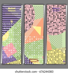 Set of banner templates with abstract background. Eps10 Vector illustration