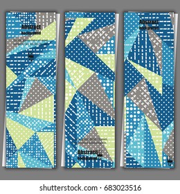 Set of banner templates with abstract background. Eps10 Vector illustration