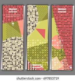 Set of banner templates with abstract background. Eps10 Vector illustration
