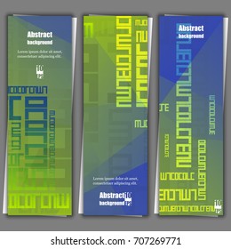 Set of banner templates with abstract background. Eps10 Vector illustration