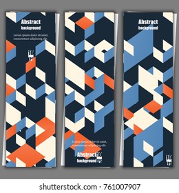 Set of banner templates with abstract background. Eps10 Vector illustration