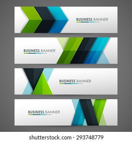 Set of banner templates. Bright modern abstract design.