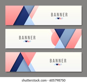 Set of banner templates. Bright modern abstract design.