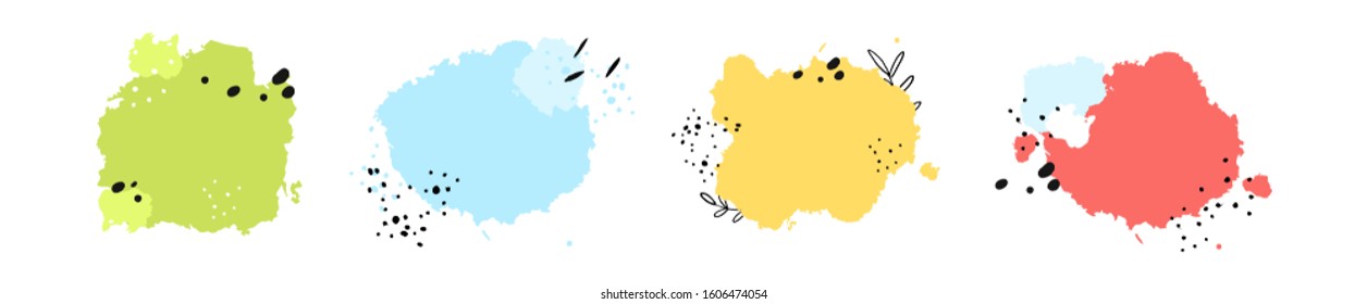 A set of banner templates for headers on an isolated background. Abstraction, stylish colors. Vector. The pattern under the text. Concept: postcards, web, social networks, stickers.