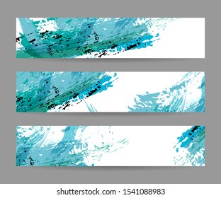 Set of banner templates, modern abstract design. Vector illustration