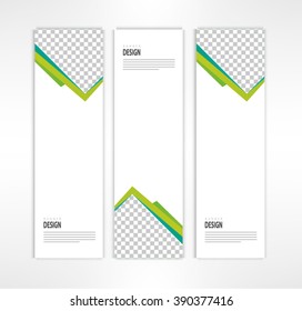 Set of banner templates. modern abstract vector design.