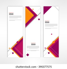 Set of banner templates. modern abstract vector design.