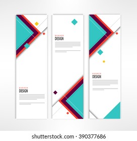 Set of banner templates. modern abstract vector design.