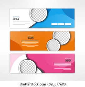 Set of banner templates. modern abstract vector design.