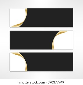 Set of banner templates. modern abstract vector design.