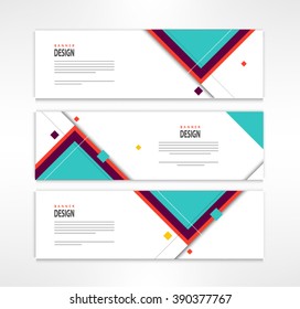 Set of banner templates. modern abstract vector design.