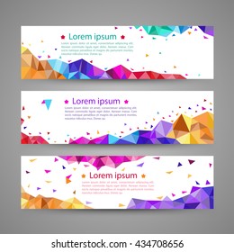 Set of banner templates. modern abstract design.