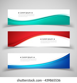 Set of banner templates. modern abstract design.