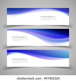 Set of banner templates.  Modern abstract Vector Illustration design.