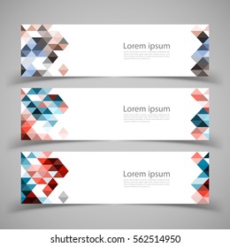 Set of banner templates.  Modern abstract Vector Illustration design.