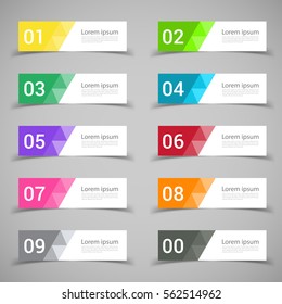 Set of banner templates. Modern abstract design.