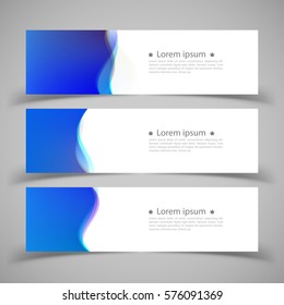 Set of banner templates.  Modern abstract Vector Illustration design.