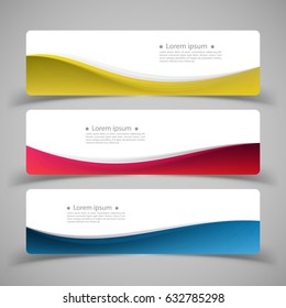 Set of banner templates.  Modern abstract Vector Illustration design.