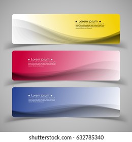 Set of banner templates.  Modern abstract Vector Illustration design.
