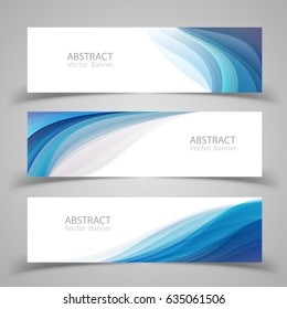 Set of banner templates.  Modern abstract Vector Illustration design.