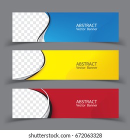 Set of banner templates.  Modern abstract Vector Illustration design.