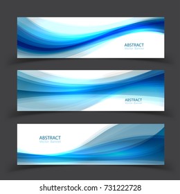 Set of banner templates.  Modern abstract Vector Illustration design.