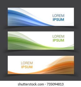 Set of banner templates.  Modern abstract Vector Illustration design.