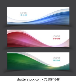 Set of banner templates.  Modern abstract Vector Illustration design.